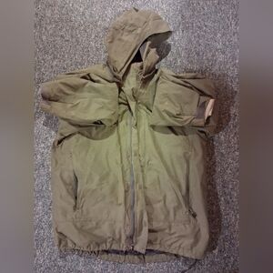 Timberland Weathergear Men's Olive Oil Full-Zip Hooded Jacket Large